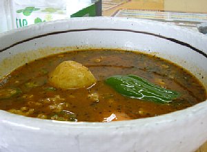 納豆とオクラのスープカレー